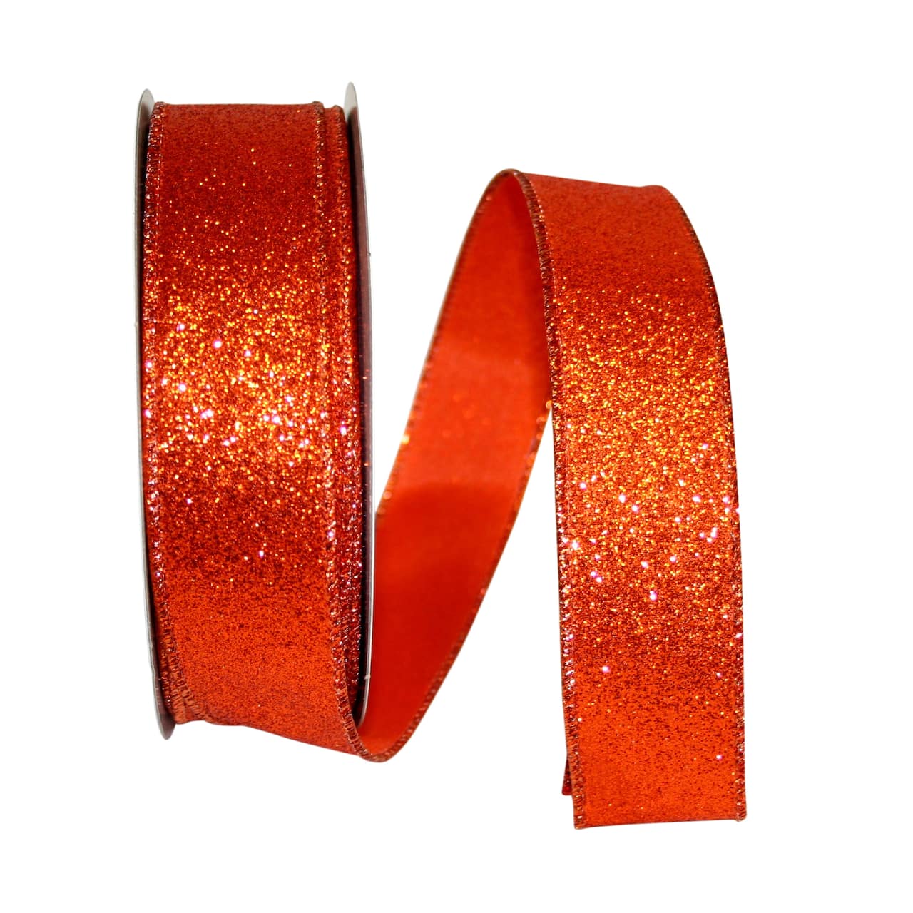 JAM Paper 1.5" x 25yd. Glitter Lamé Wired Ribbon